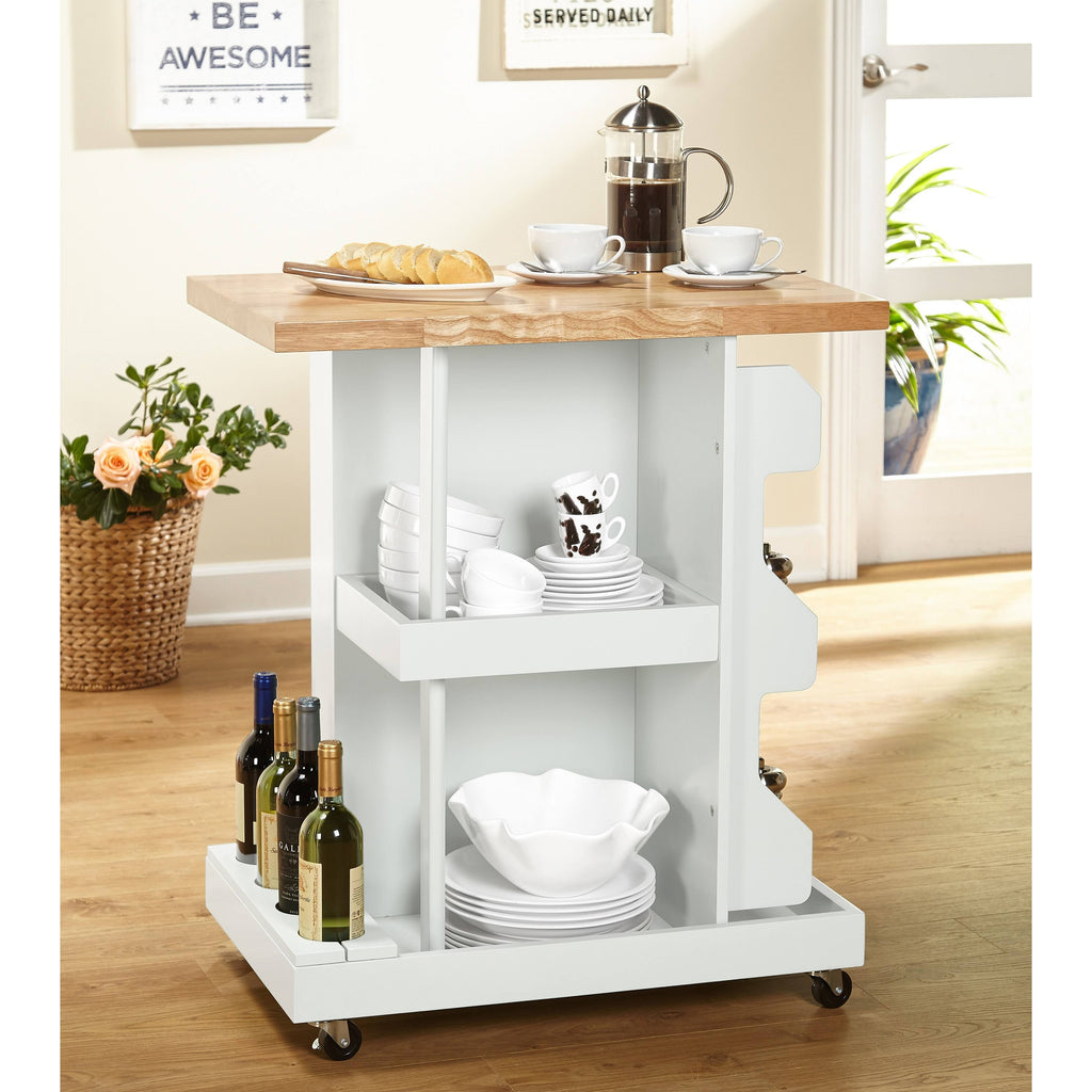 White Kitchen Cart P274