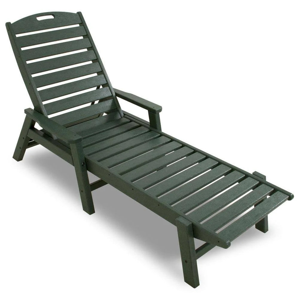Green Chaise with Arms X323