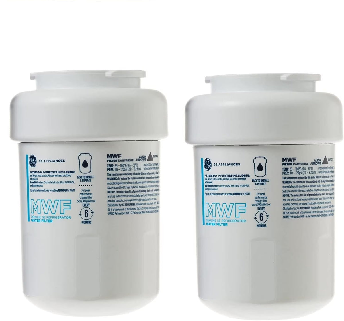 2Pack Refrigerator Water Filter Q6748
