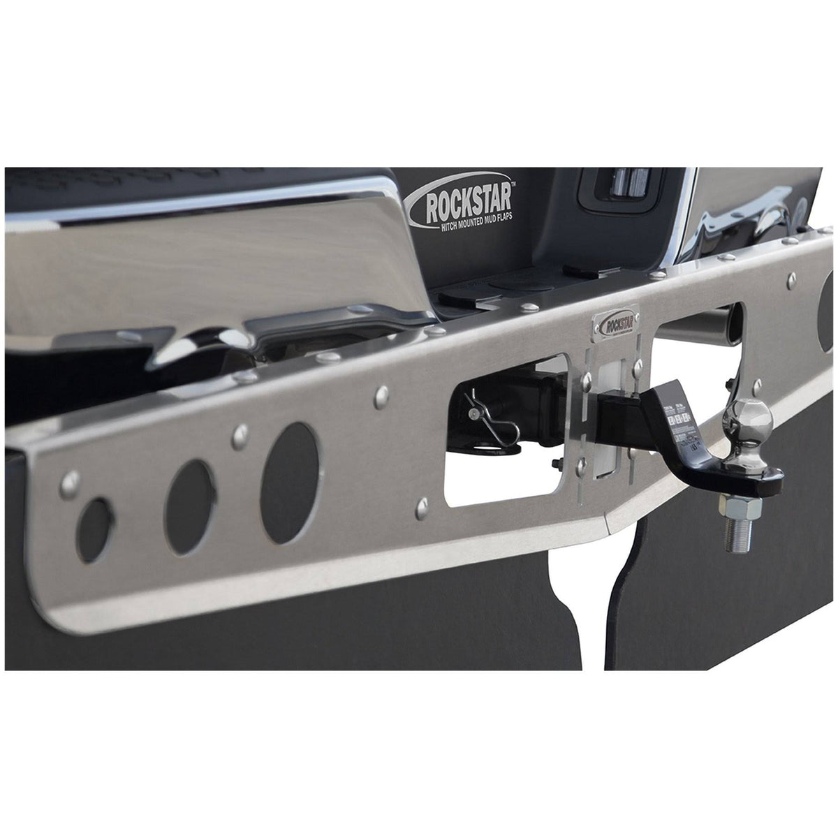 Rockstar Smooth Mill Hitch Mounted Mud Flaps V3109