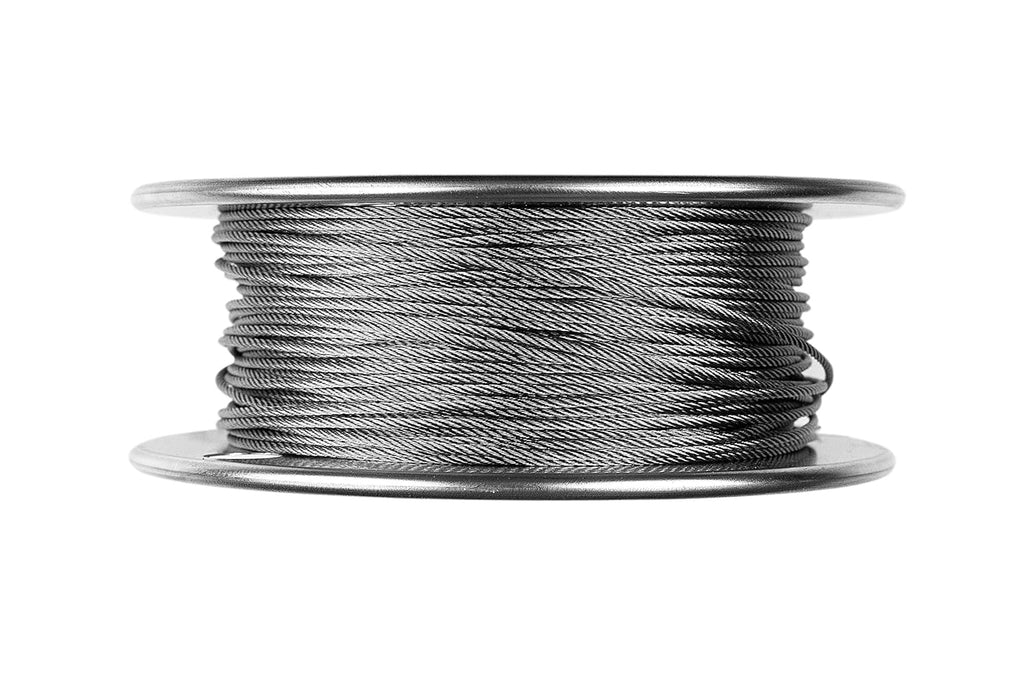 3/32 inch Stainless Steel Aircraft Cable Wire Rope 7x7 Strand 304 Grade 100 ft J35579