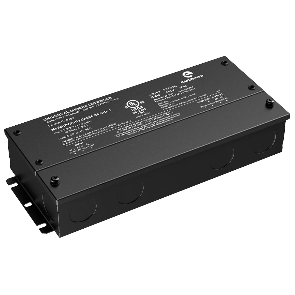 96W Output 24V DC Dimmable LED Driver, Waterproof IP67, Pack of 2 G809