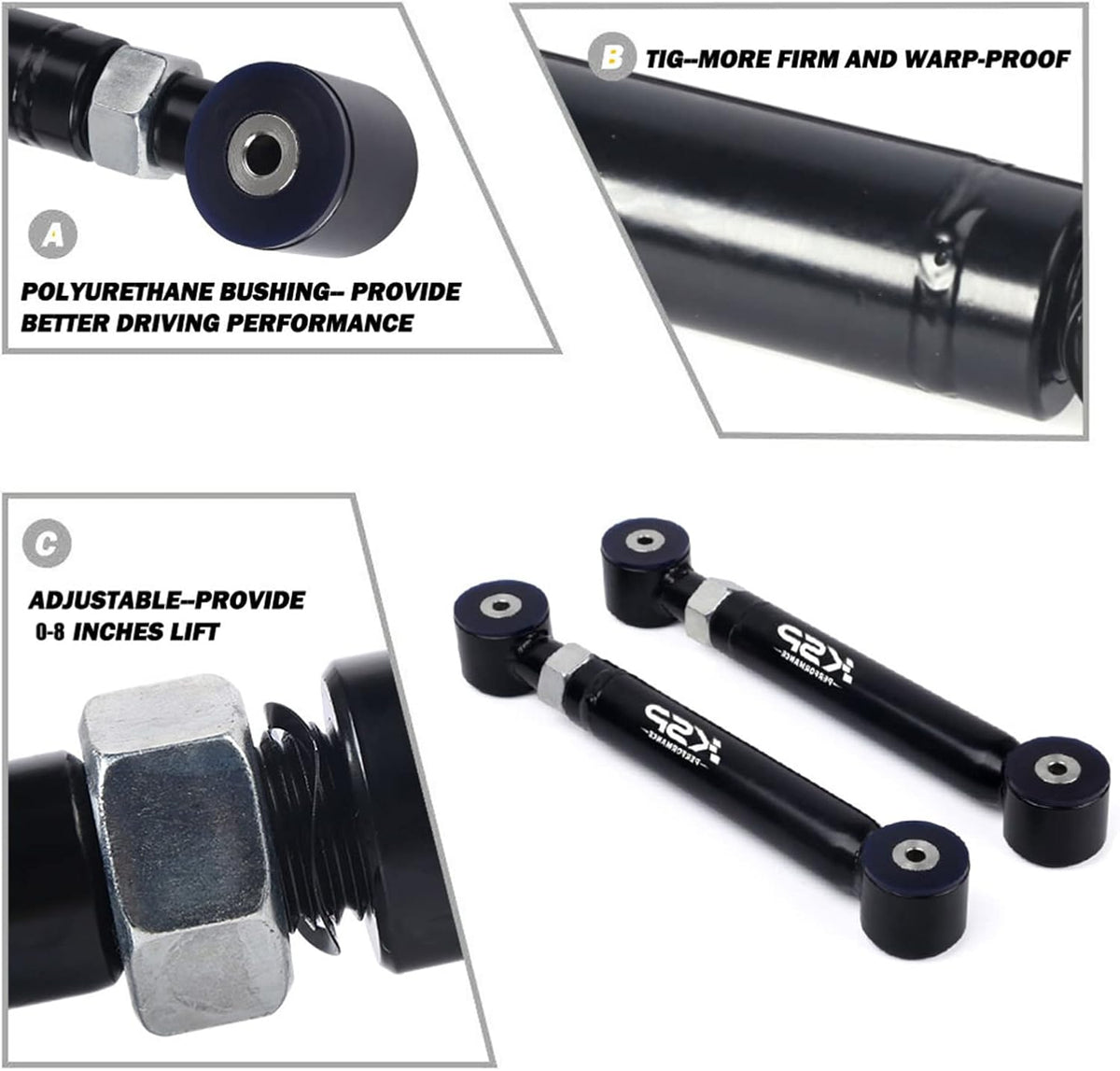 Heavy Duty Adjustable Rear Upper Control Arms Z266