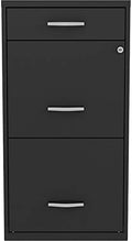 3 Drawer Metal File Cabinet Black I9087