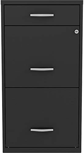 3 Drawer Metal File Cabinet Black I9087