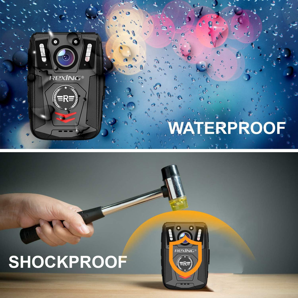 Body Worn Camera with 2” Display 1080p Full HD, 64G Memory, Infrared Night Vision, 3000 mAh Battery, Waterproof L9809