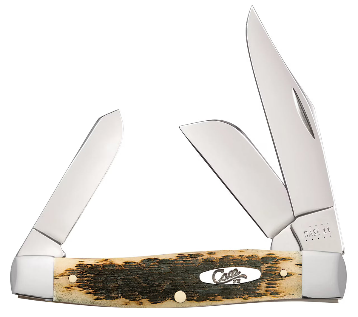 Smooth Jigged Amber Bone Stockman Knife M116652