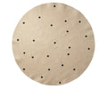 Black Dots Large Jute Carpet U2368