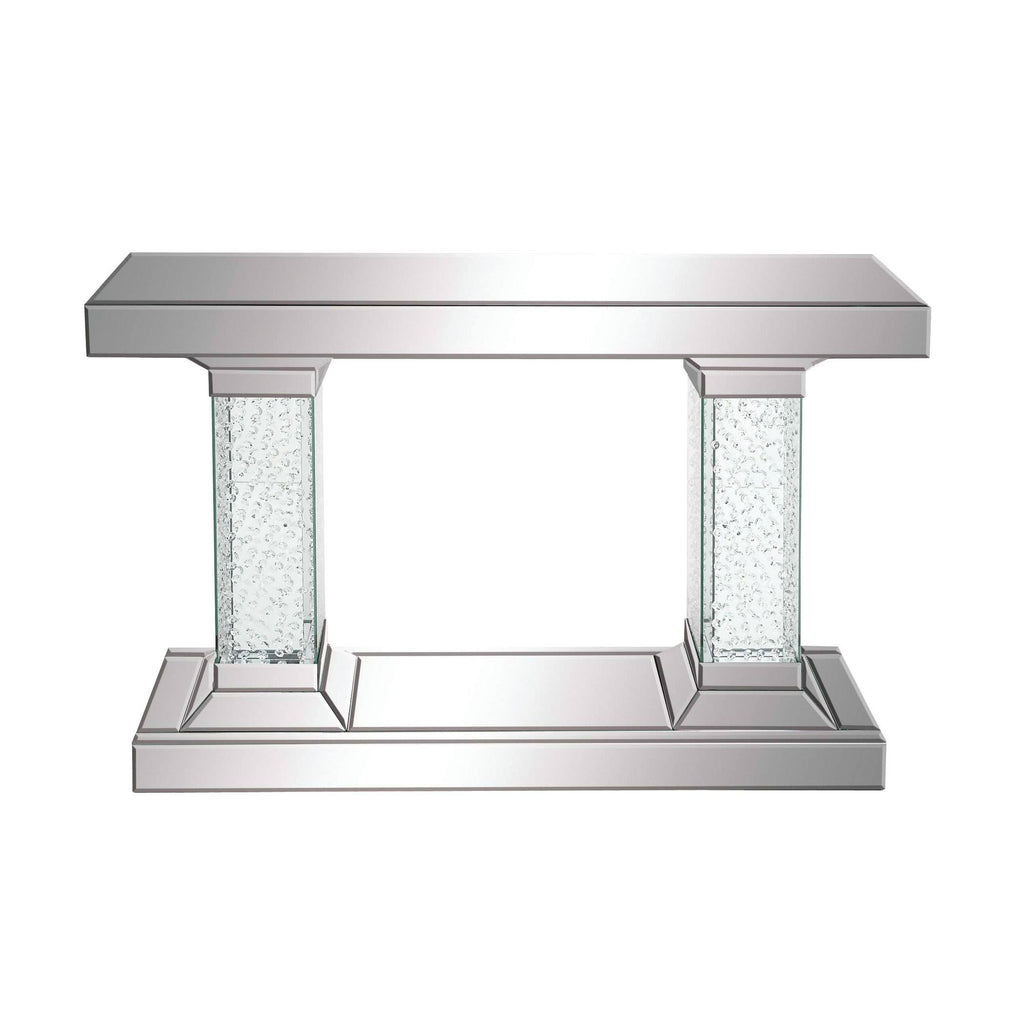 Crystal Pedestal Rectangular Console Table E86306