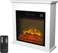 White Wood Fireplace Cabinet with Mantel Freestanding Fireplace Heater Q2809