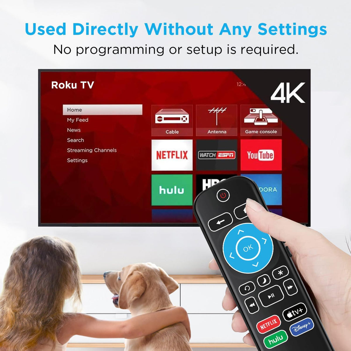 Remote Replacement for Roku TV B409706