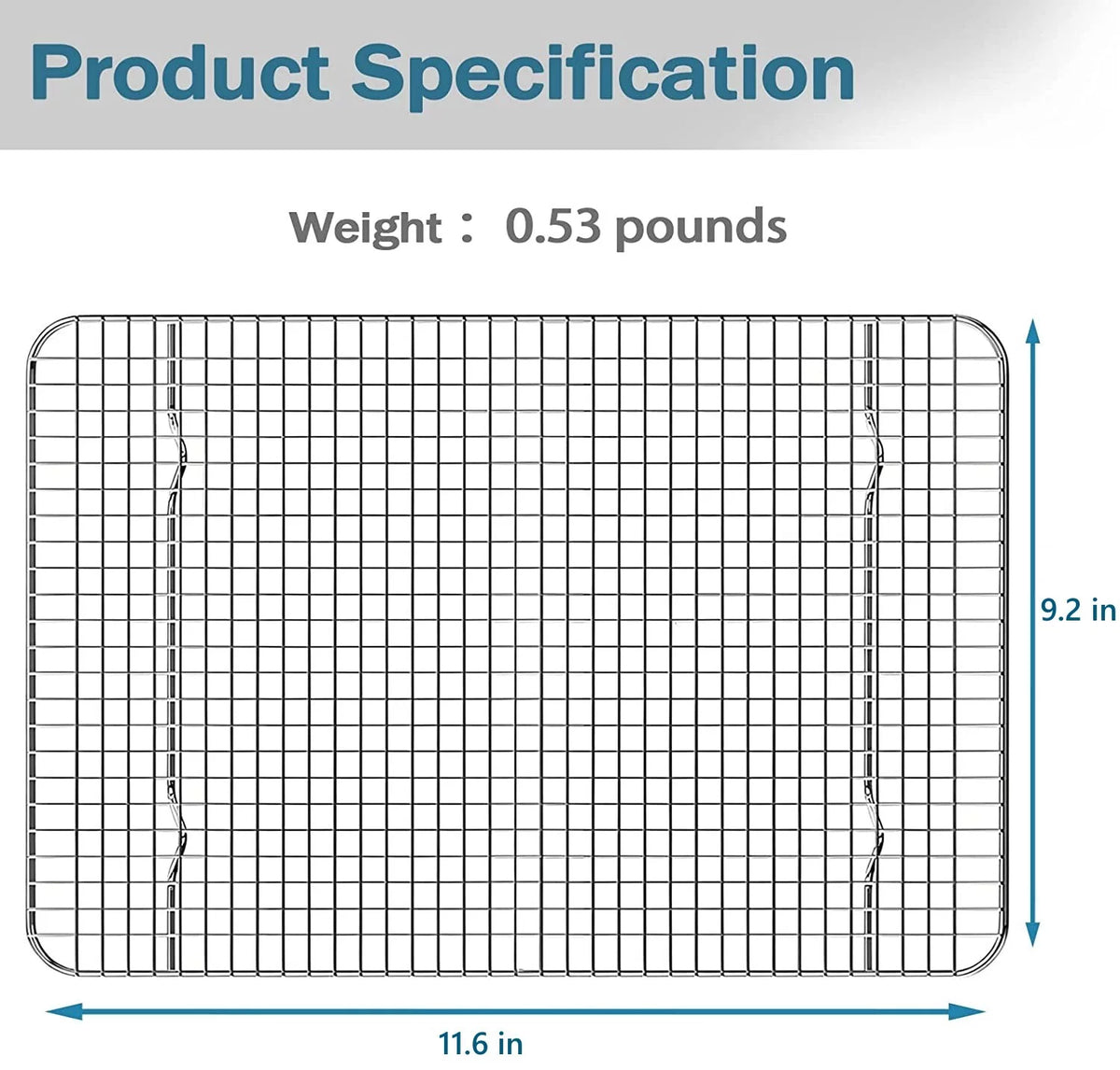 Cooling Rack Set of 2 Stainless Steel 11.6" x 9.2" D5799