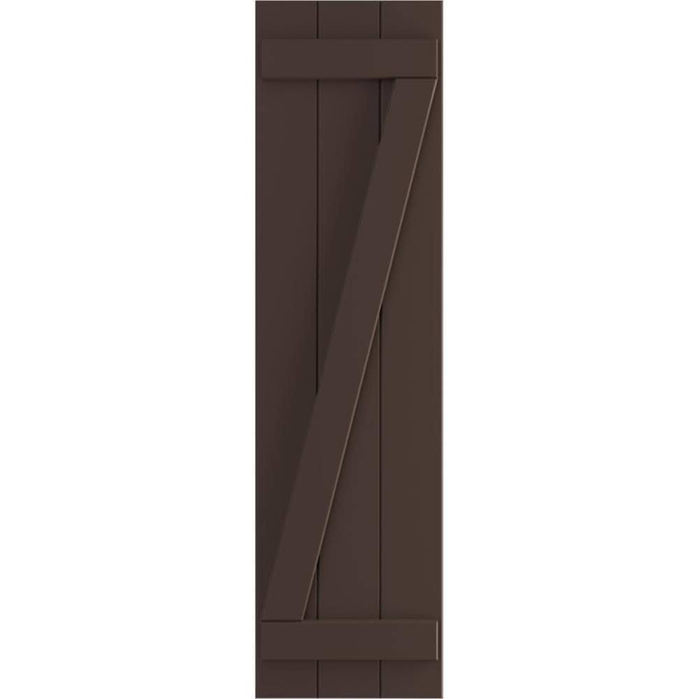 16 1/8x22W x 67x22H PVC Three Board Joined Board-n-Batten Shutters A241034
