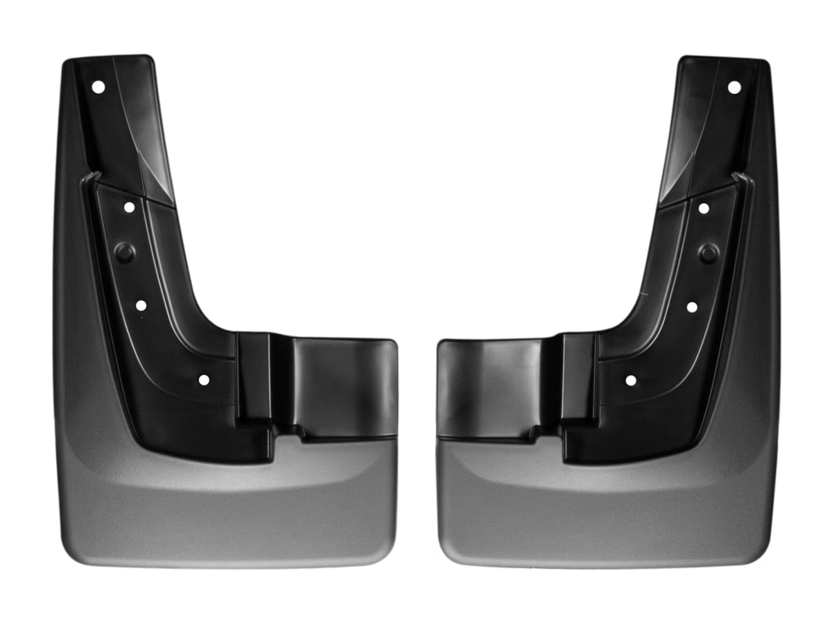 Black No Drill Splash Guard MudFlaps Front Pair A5089