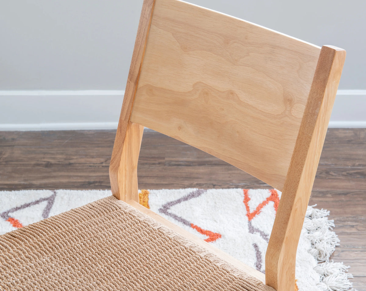 Natural Handwoven Rope Seat Dining Chair, Set of 2 P82534