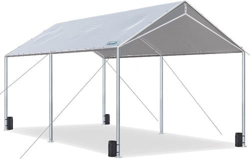 10X20ft Heavy Duty Car Canopy Galvanized Frame Carport Q4174