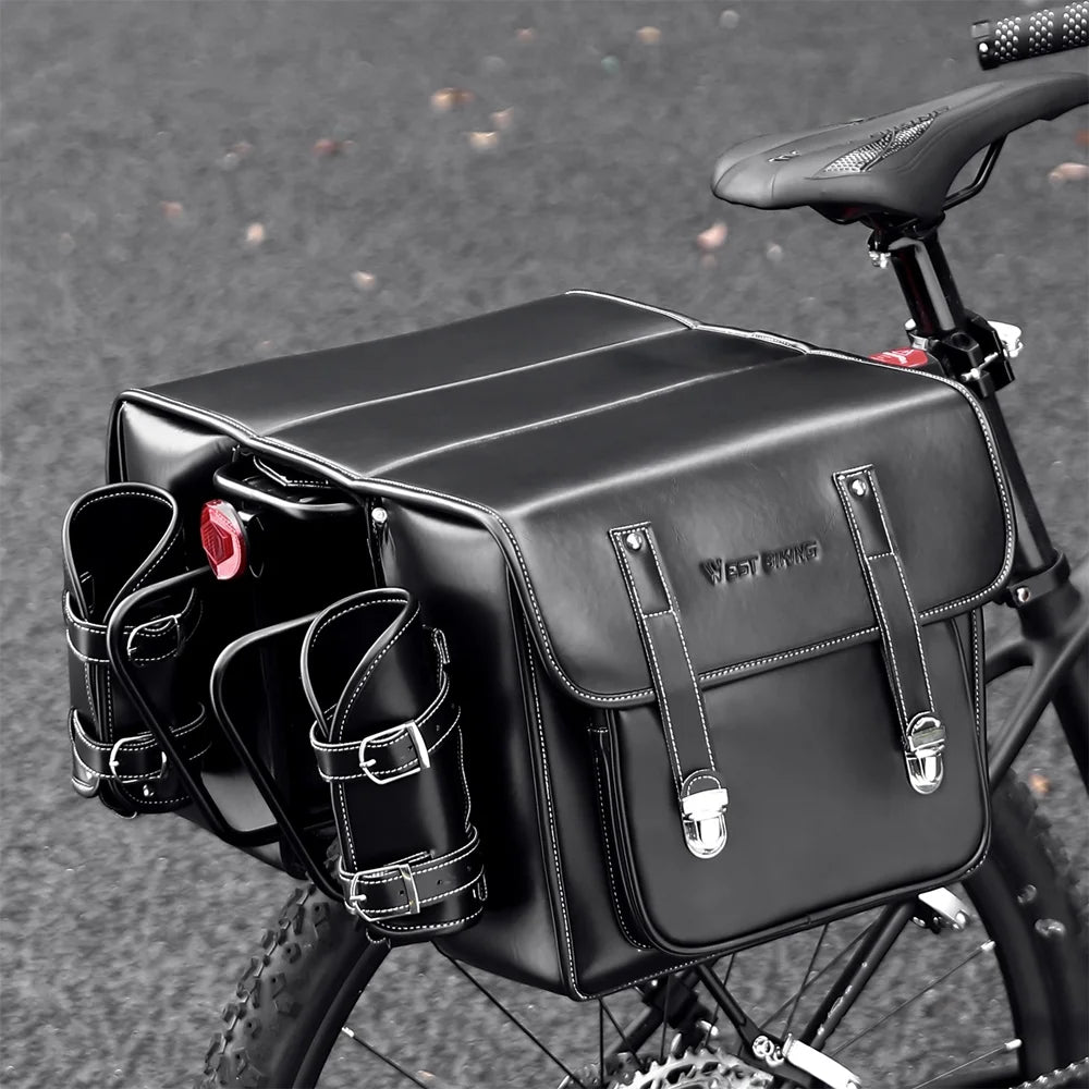 Retro Leather Rearseat Bag Bike Rear Bag C97681