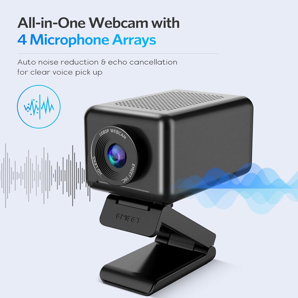 All-in-1 FHD 1080P Webcam with Speaker & 4 Mics U686