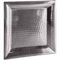 Square Stainless Steel Hammered Serving Tray I4119