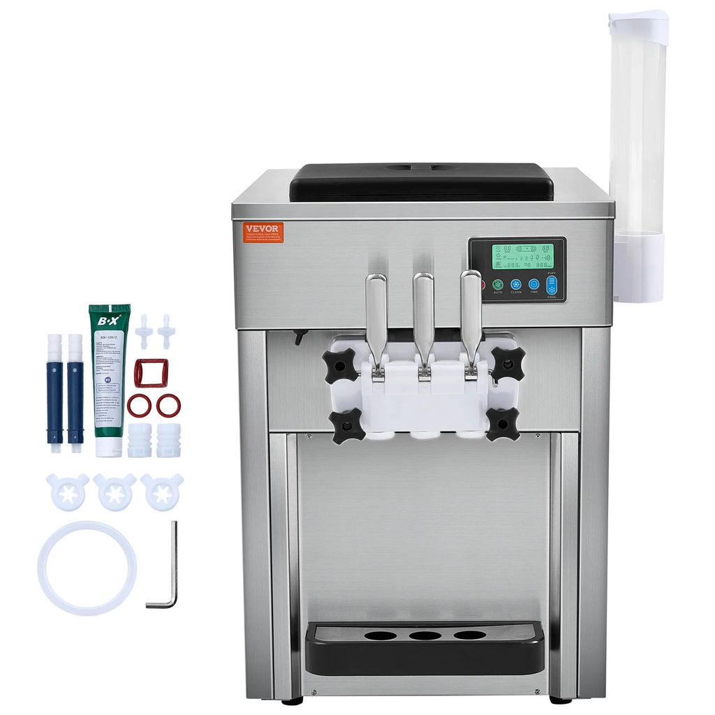 Commercial Soft Serve Ice Cream Machine 3 Flavor Countertop R77076