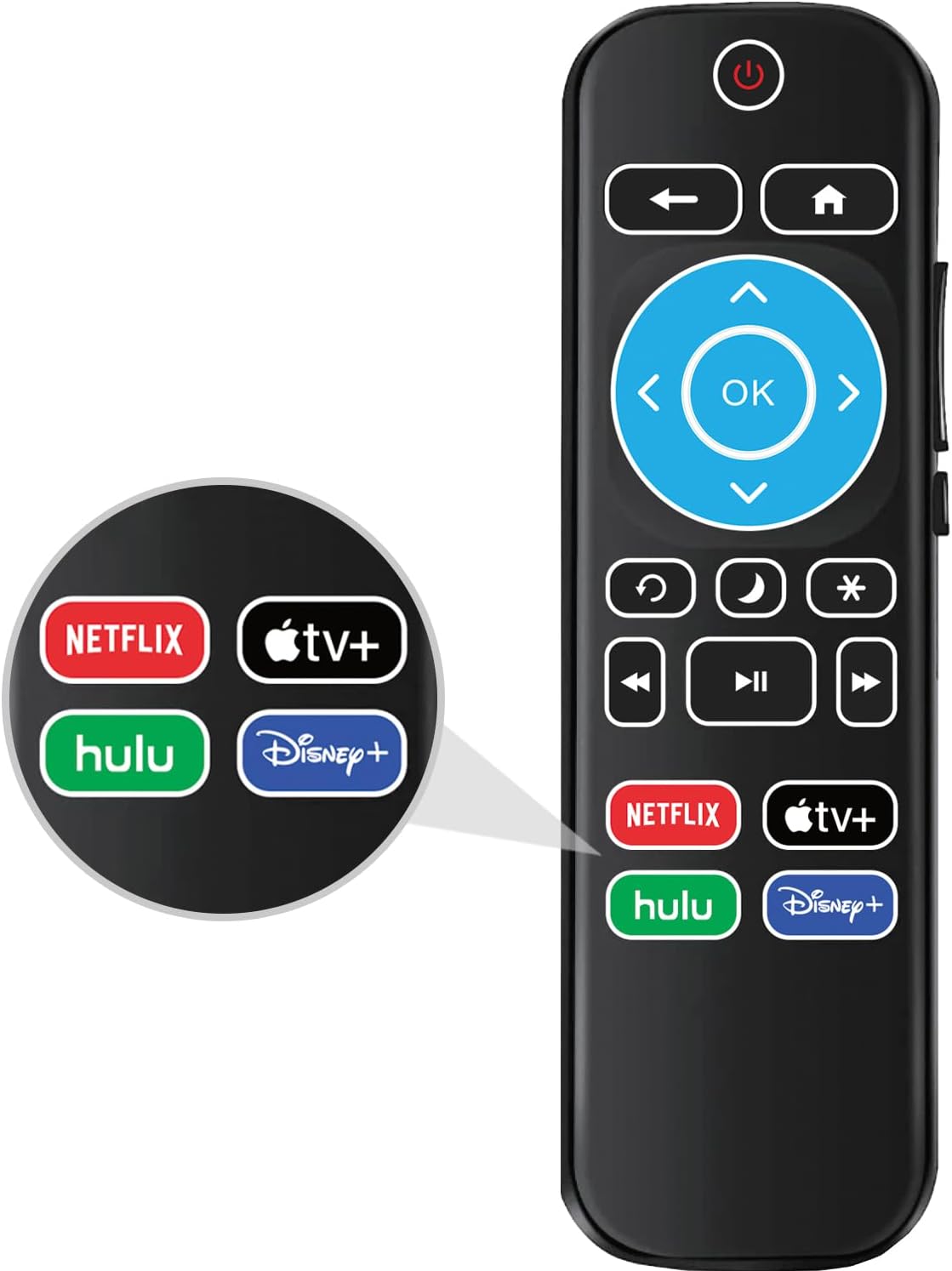 Remote Replacement for Roku TV B409706