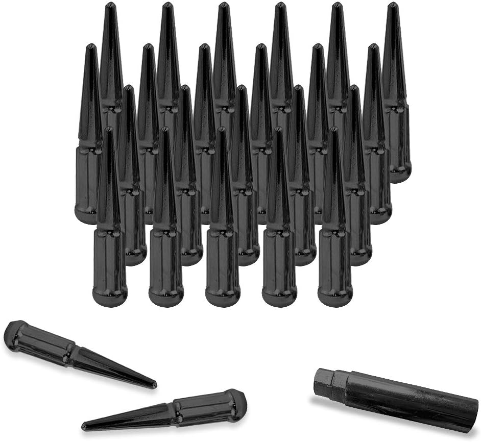 Chrome Solid Steel Spike Wheel Lug Nuts (24pcs) O709581