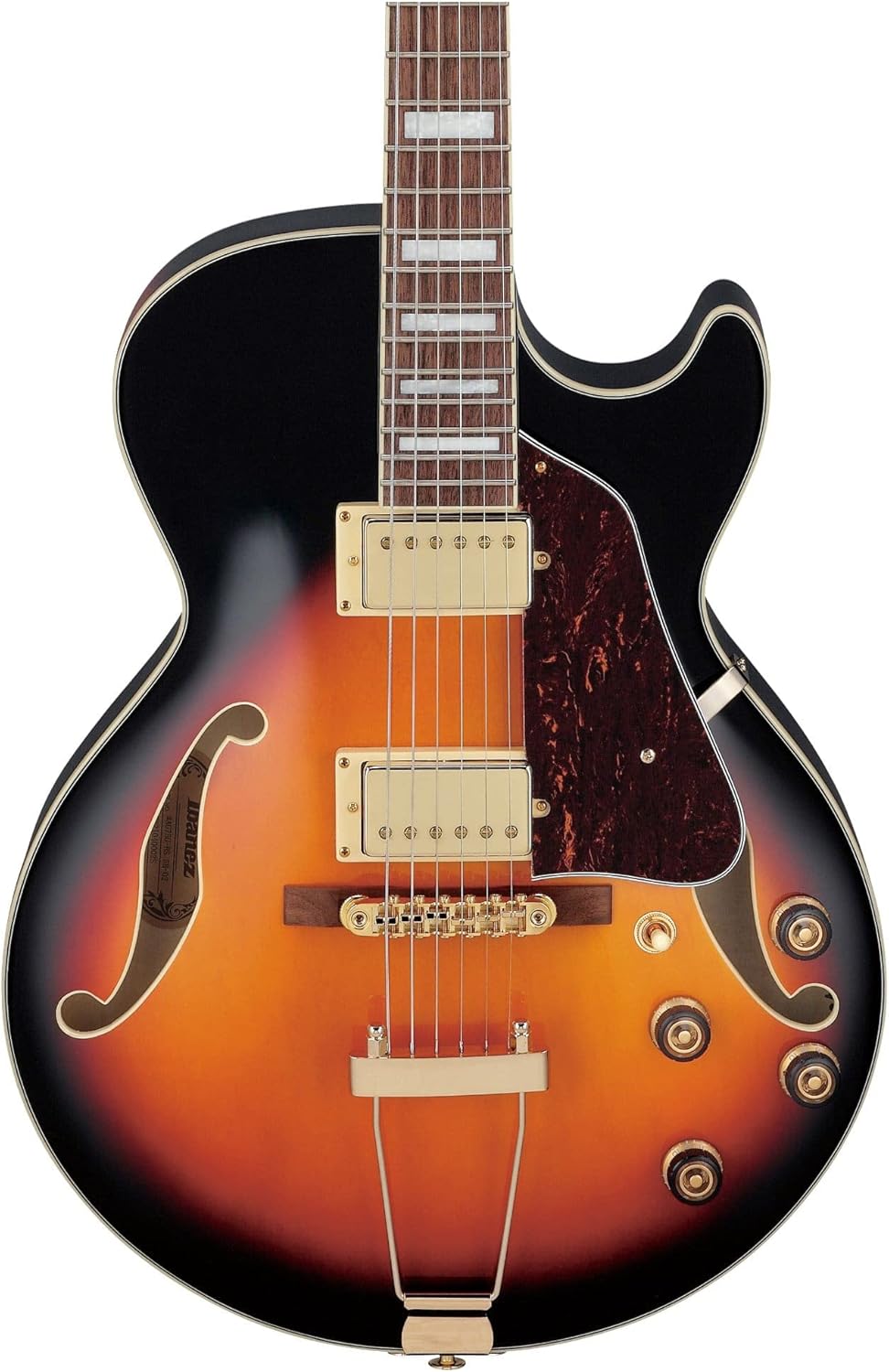 Brown Sunburst Full-Hollow Electric Guitar J271650