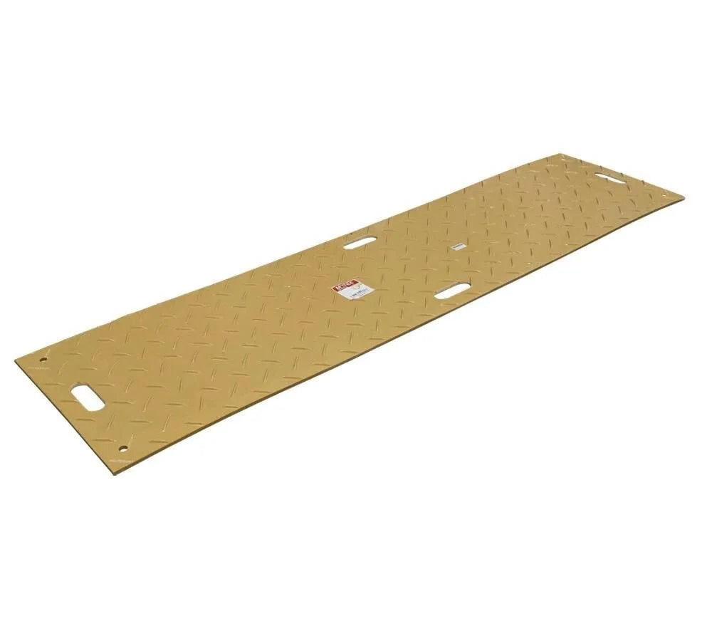 4 Pcs Tan Ground Protection Mats, 2' x 8', Heavy Equipment Mats N11885
