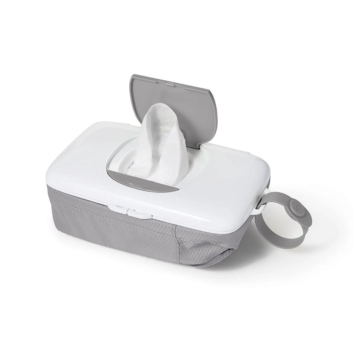 Gray Wipes Dispenser with Diaper Pouch W21619