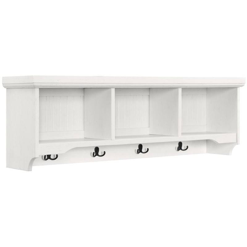 Distressed White Storage Shelf M77218