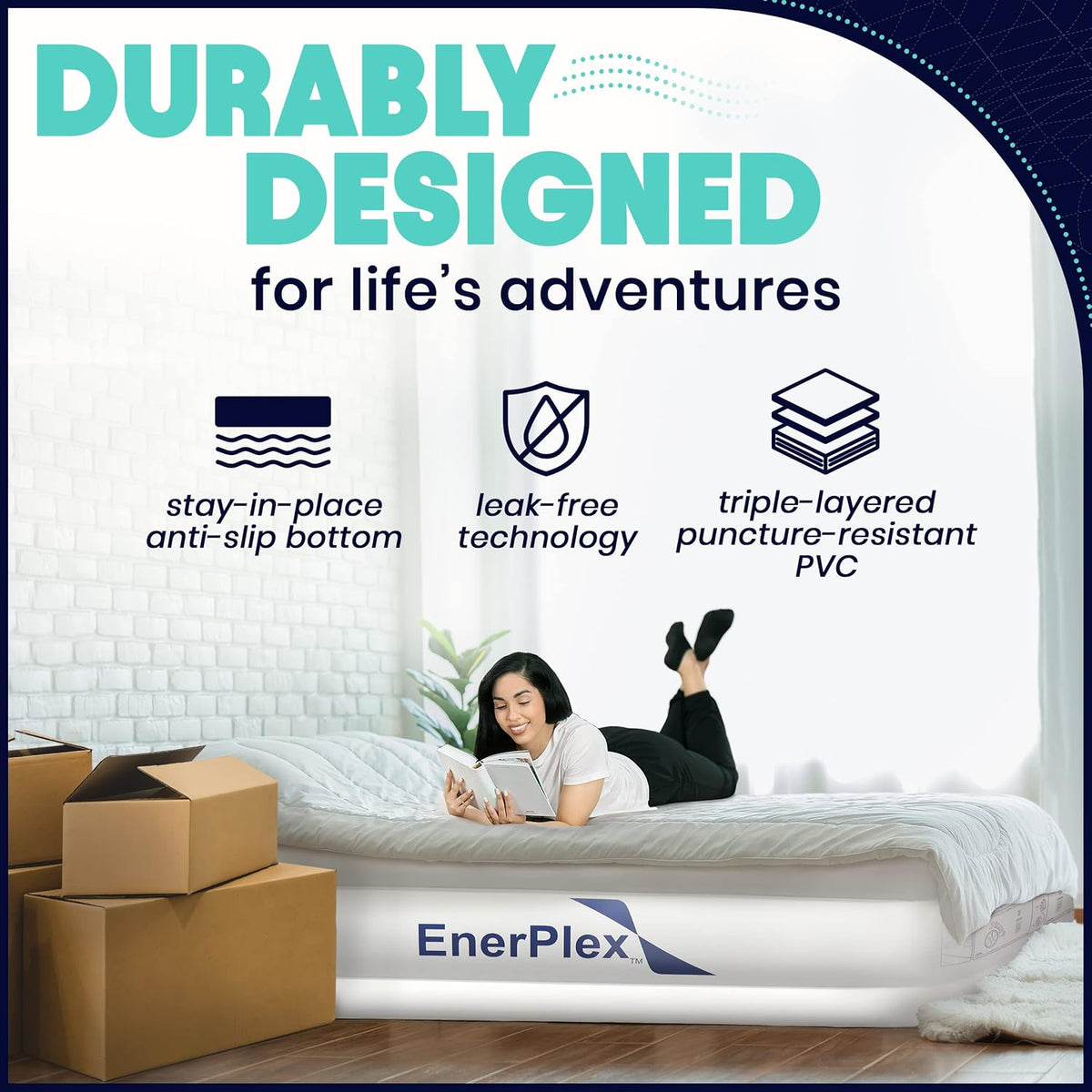 Twin Air Mattress with Built-in Dual Pump J2874