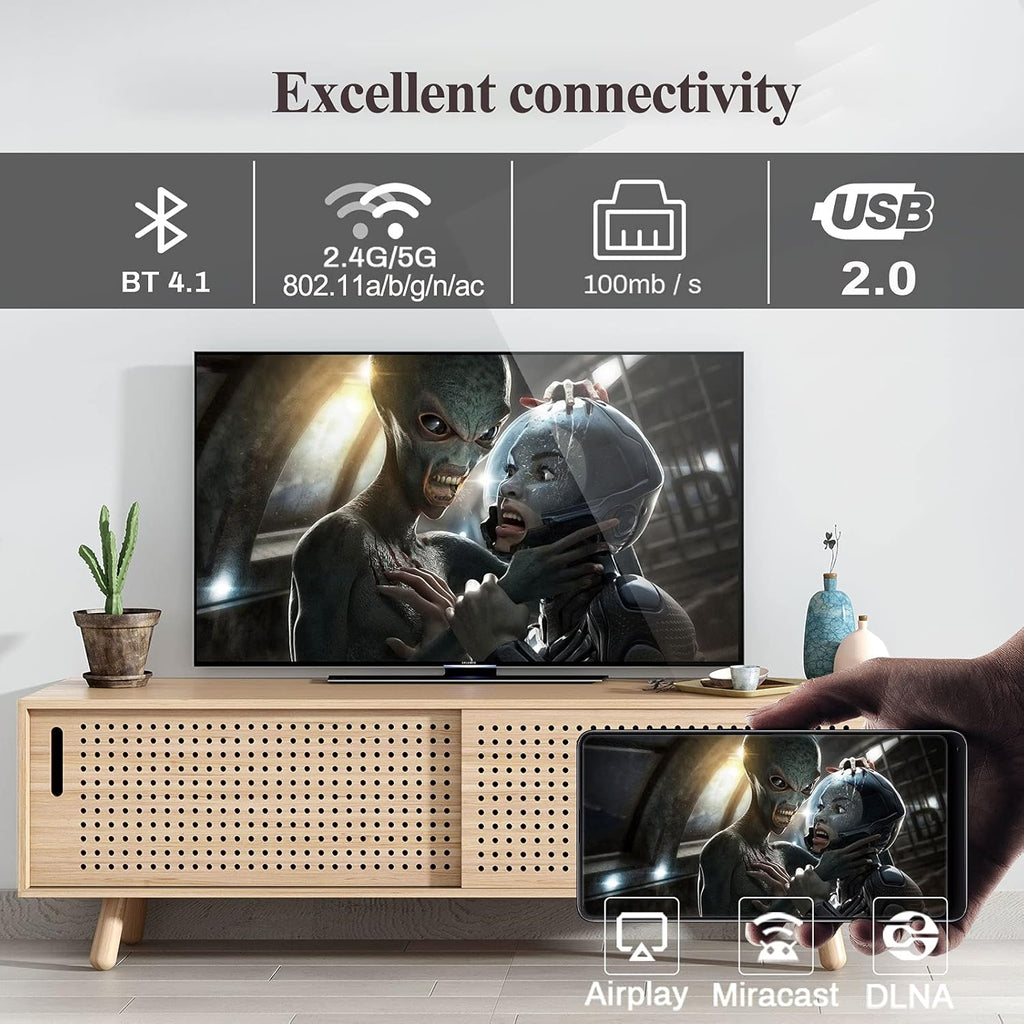 Android TV Box 4GB RAM 64GB ROM Dual WiFi 4K Ultra HD H.265 Pack of 2 Q404