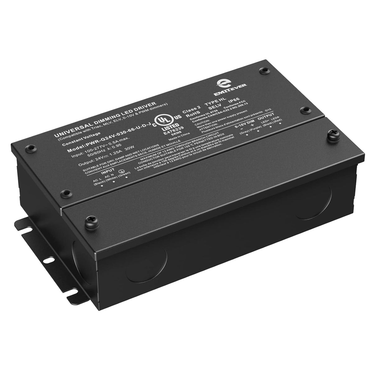 96W Output 24V DC Dimmable LED Driver, Waterproof IP67, Pack of 2 G809
