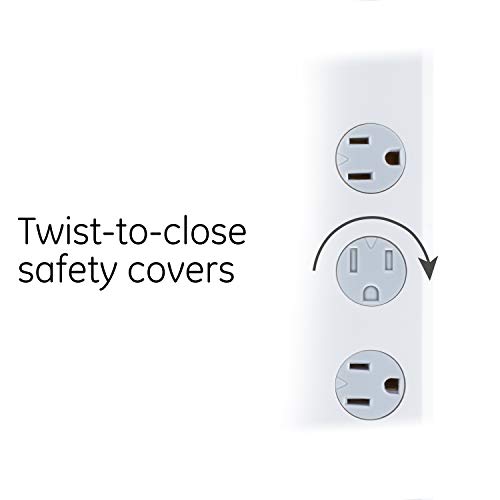 White 7-Outlet Surge Protector with 2 USB Ports C19199