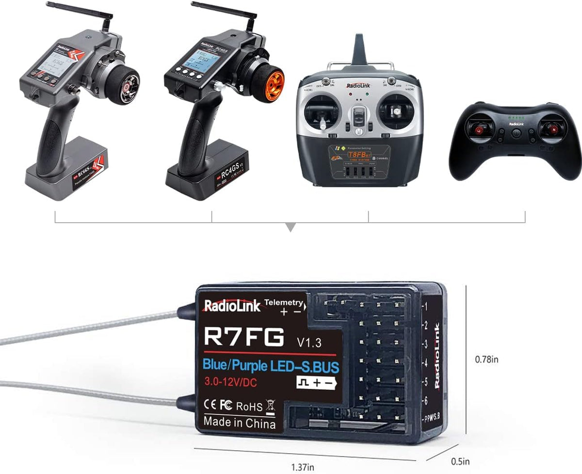 7 Channel 2.4GHz RC Car Receiver Pack of 2 A84318
