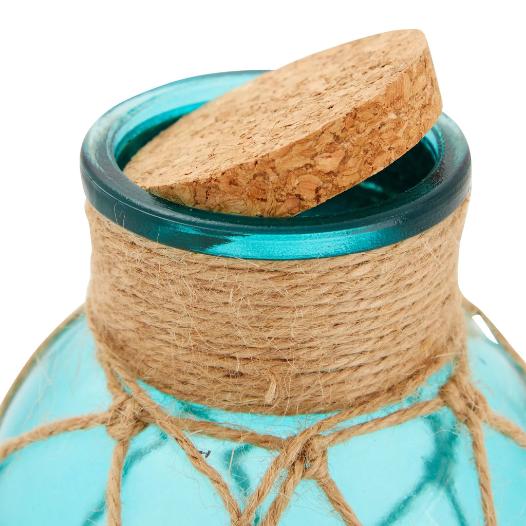3 Pack Blue Glass Vase with Cork Lid C2889