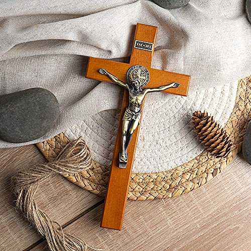 10.7 Inch Wooden Wall Cross J192