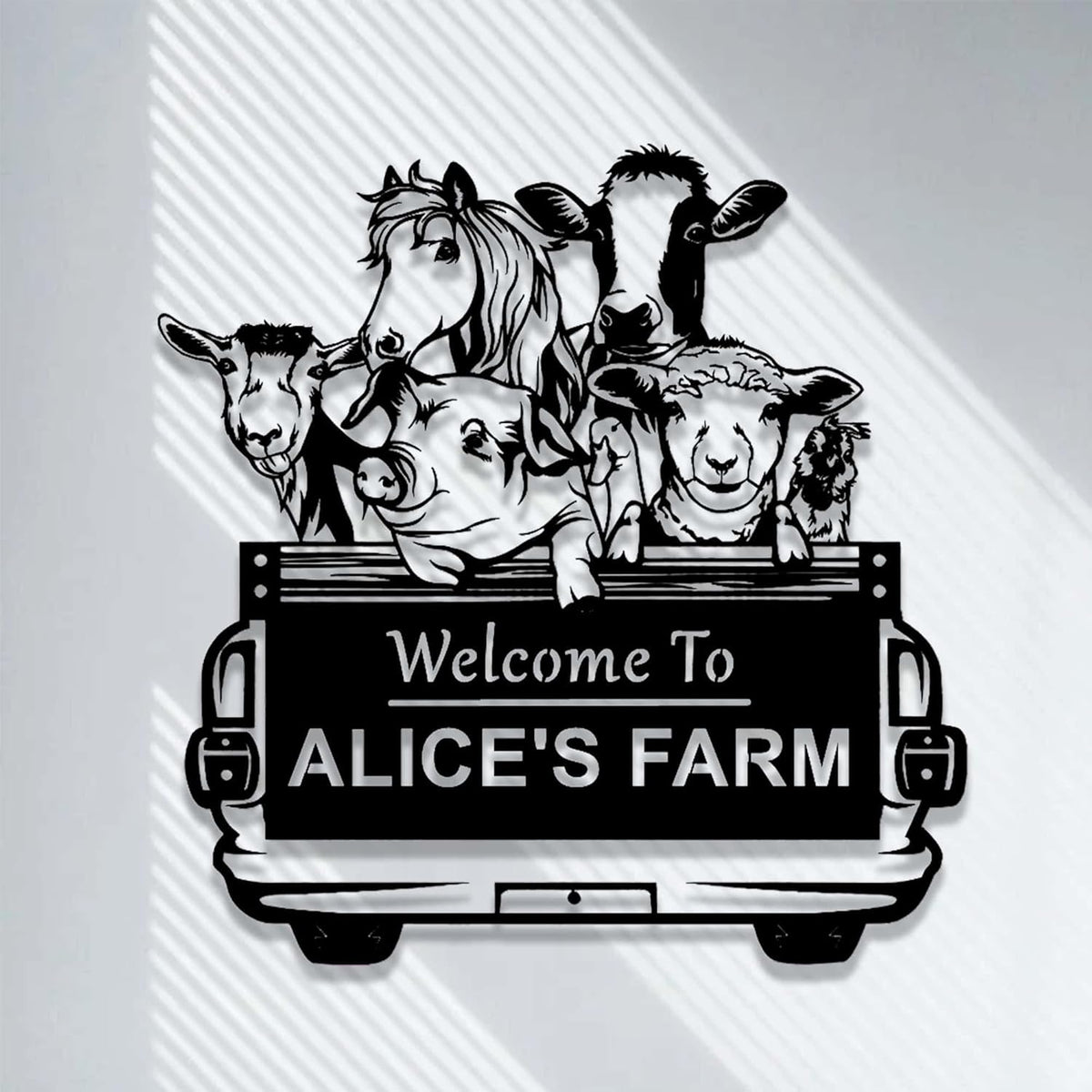 Farm Animals Metal Sign F46638