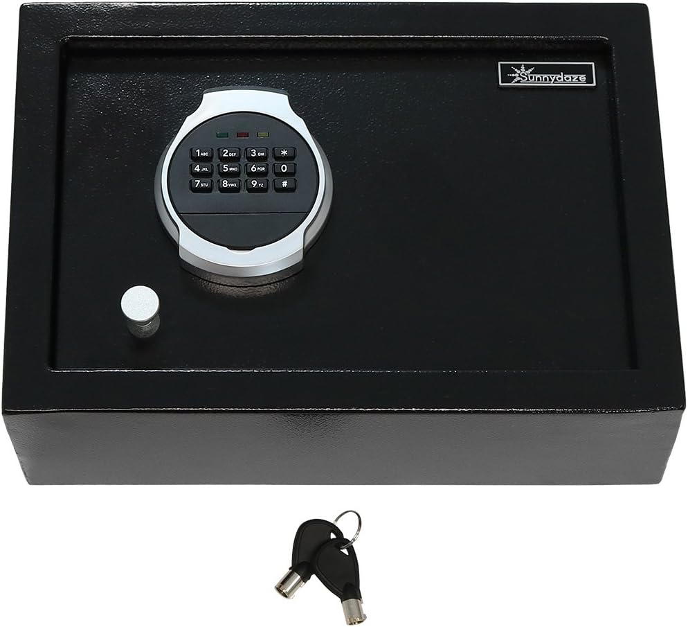 Metal Security Cabinet with Programmable Lock, 0.28 Cubic Feet, Pack of 2 R471