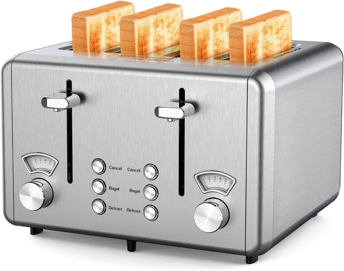 4 Slice Toaster with Bagel Defrost Cancel Function C5305