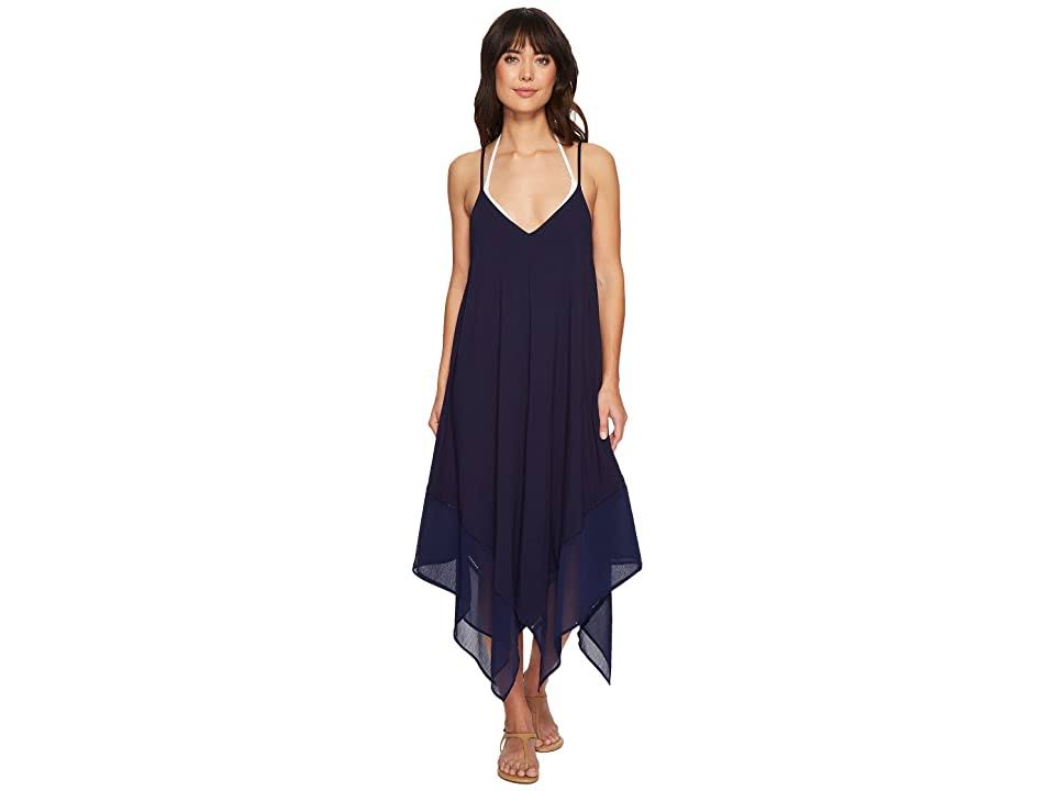 Blue Scarf Dress Swim Cover-Up K71447