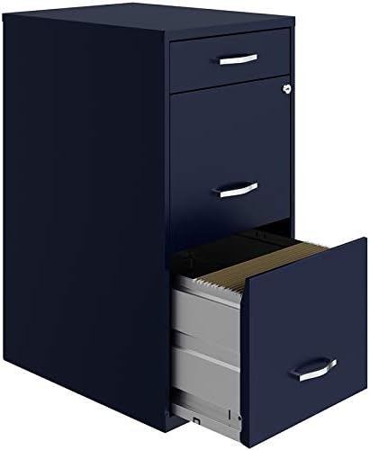 3 Drawer Metal File Cabinet Black I9087