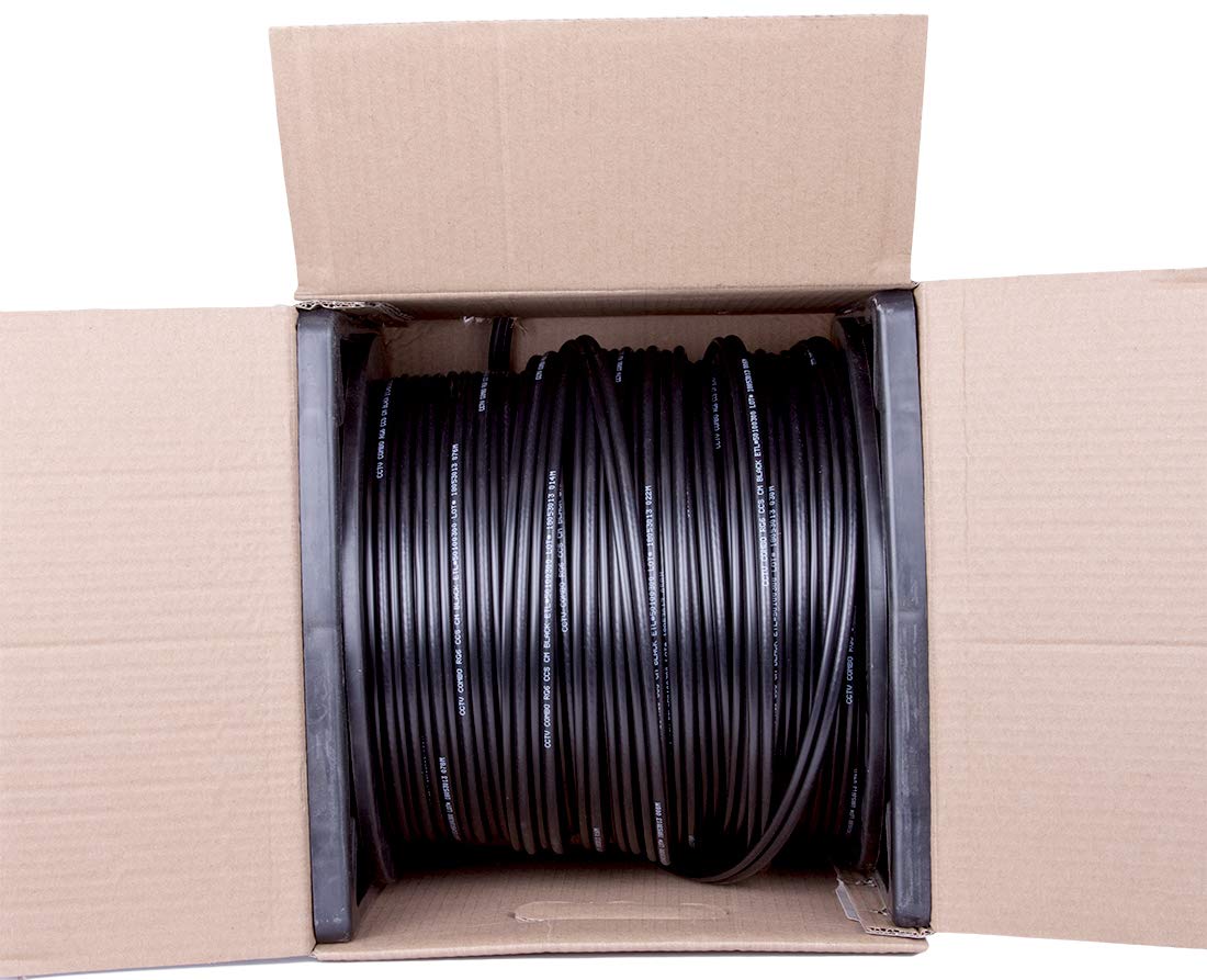 500 ft RG6/U Coaxial CCTV Cable with 18AWG/2 Power M28386