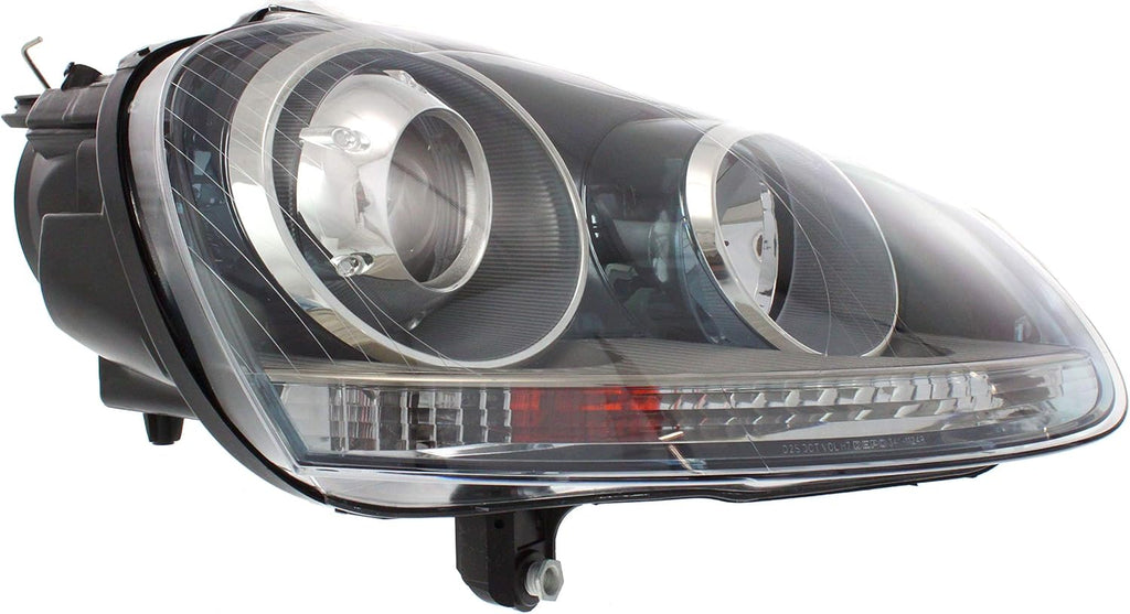 Headlight Lens and Housing Set of 2 for Volkswagen Jetta Rabbit GTI Y550084