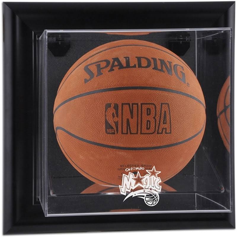 Black Framed Wall-Mounted Basketball Display Case F17494