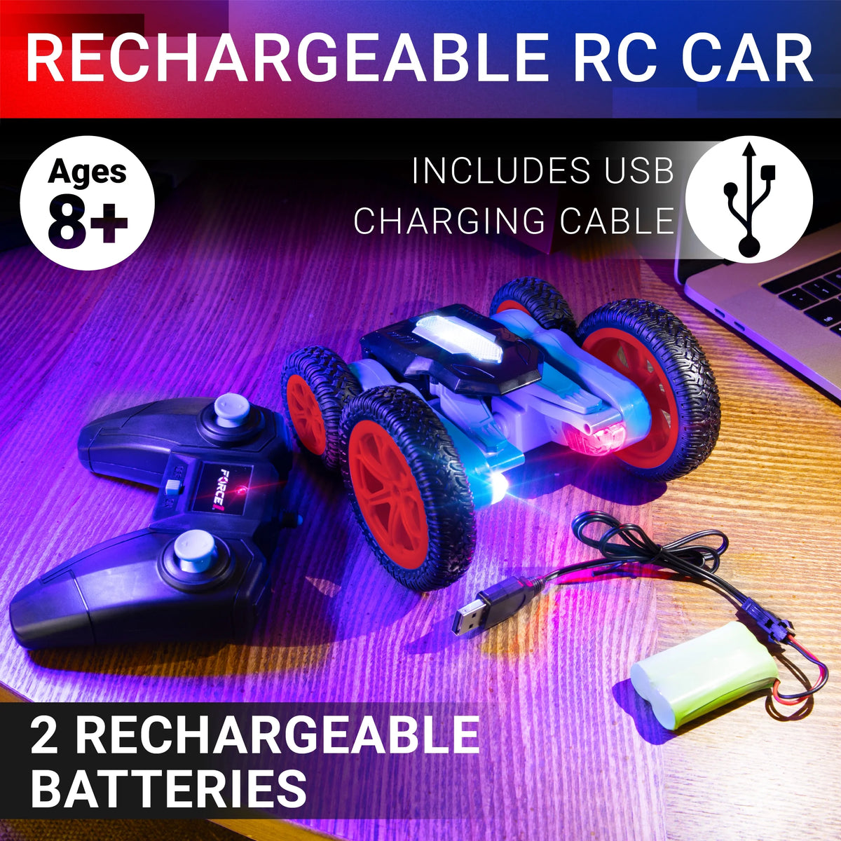 Red LED Double-Sided RC Cars K936