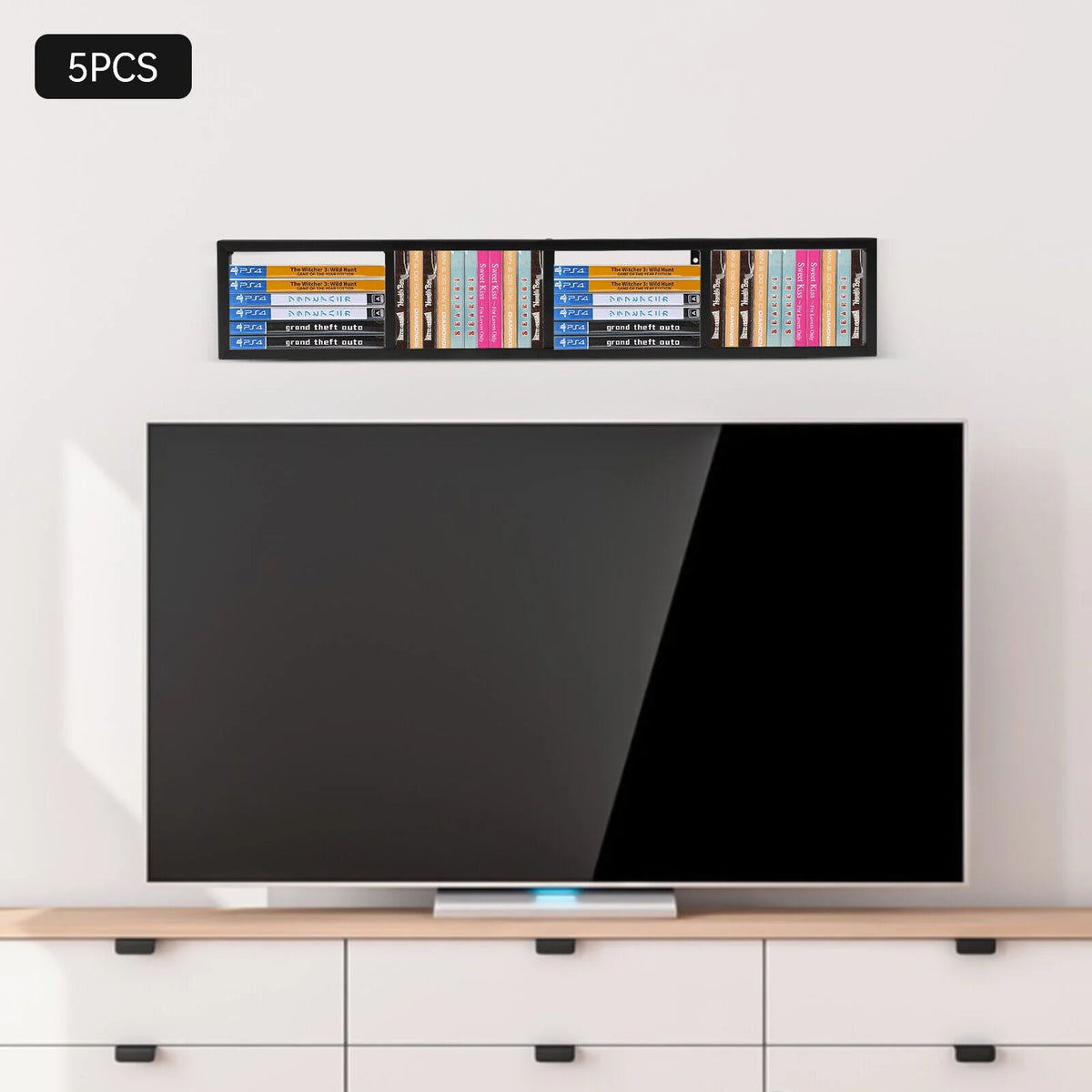 CD DVD Storage Shelf 5pcs N89452