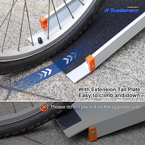 6FT Adjustable Aluminum Wheelchair Ramp, 600lbs Capacity, Non-Skid Surface U681
