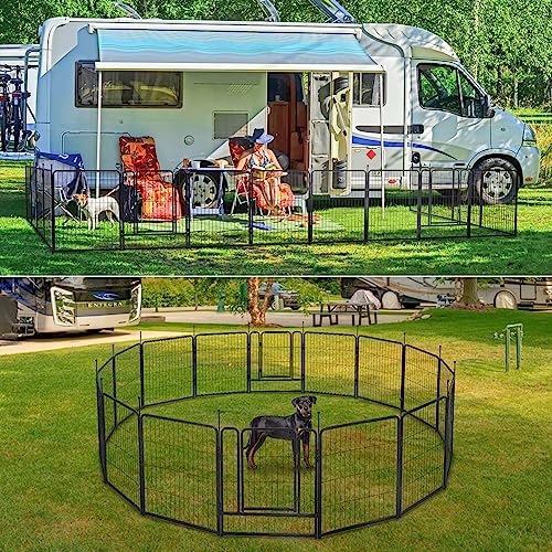 40" Height 16 Panels Foldable Dog Playpen C98420