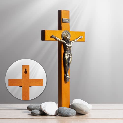 10.7 Inch Wooden Wall Cross J192